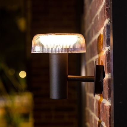 Zuma Line - LED saules enerģijas sienas lampa LED/2,5W/2000 mAh IP44 melna