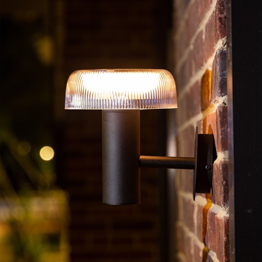 Zuma Line - LED saules enerģijas sienas lampa LED/2,5W/2000 mAh IP44 melna