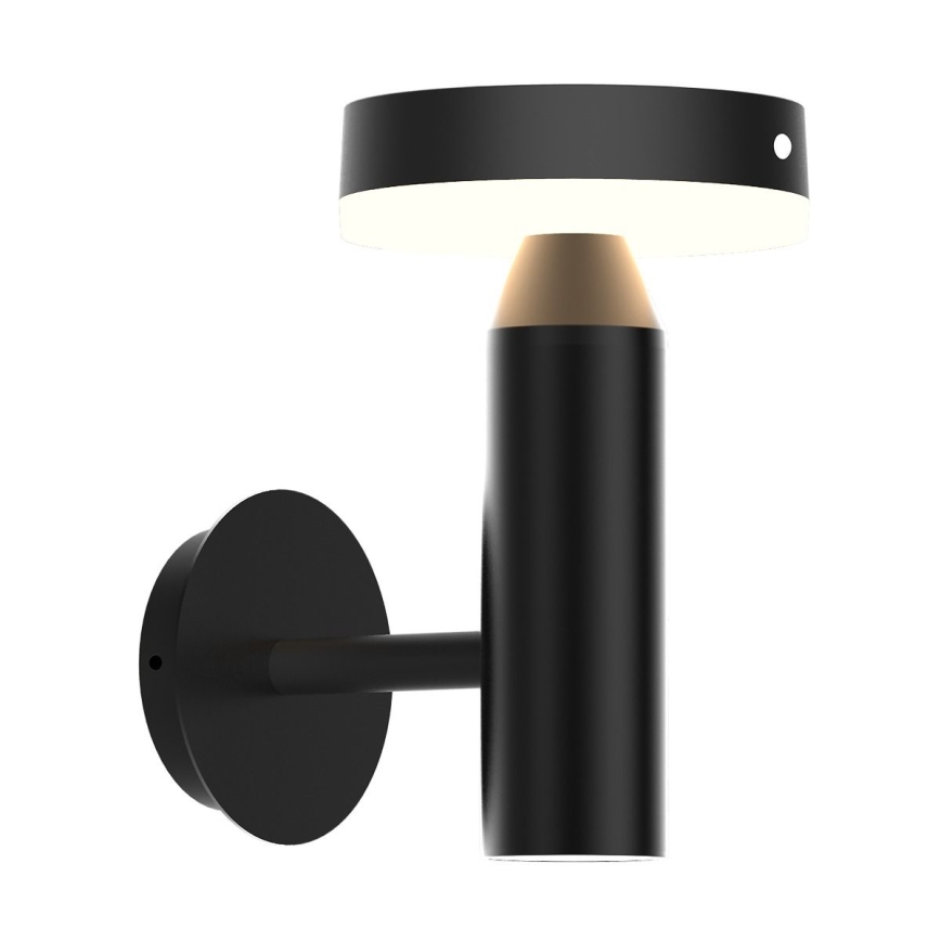 Zuma Line - LED Saules enerģijas sienas lampa ar kustību un krēslas sensoru LED/4,5W/2000 mAh IP44 melna