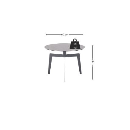 Žurnālgaldiņš BALANCE Ø 60 cm pelēks/antracīts