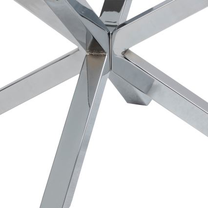 Žurnālgaldiņš LUCA 82 cm caurspīdīgs/sudraba