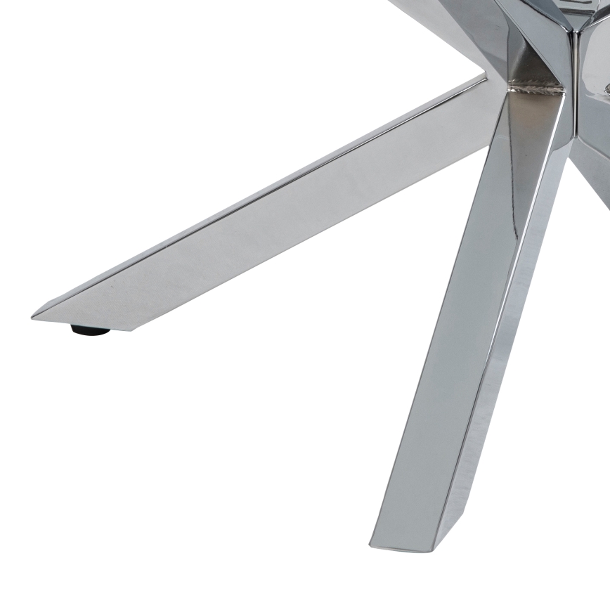 Žurnālgaldiņš LUCA 82 cm caurspīdīgs/sudraba