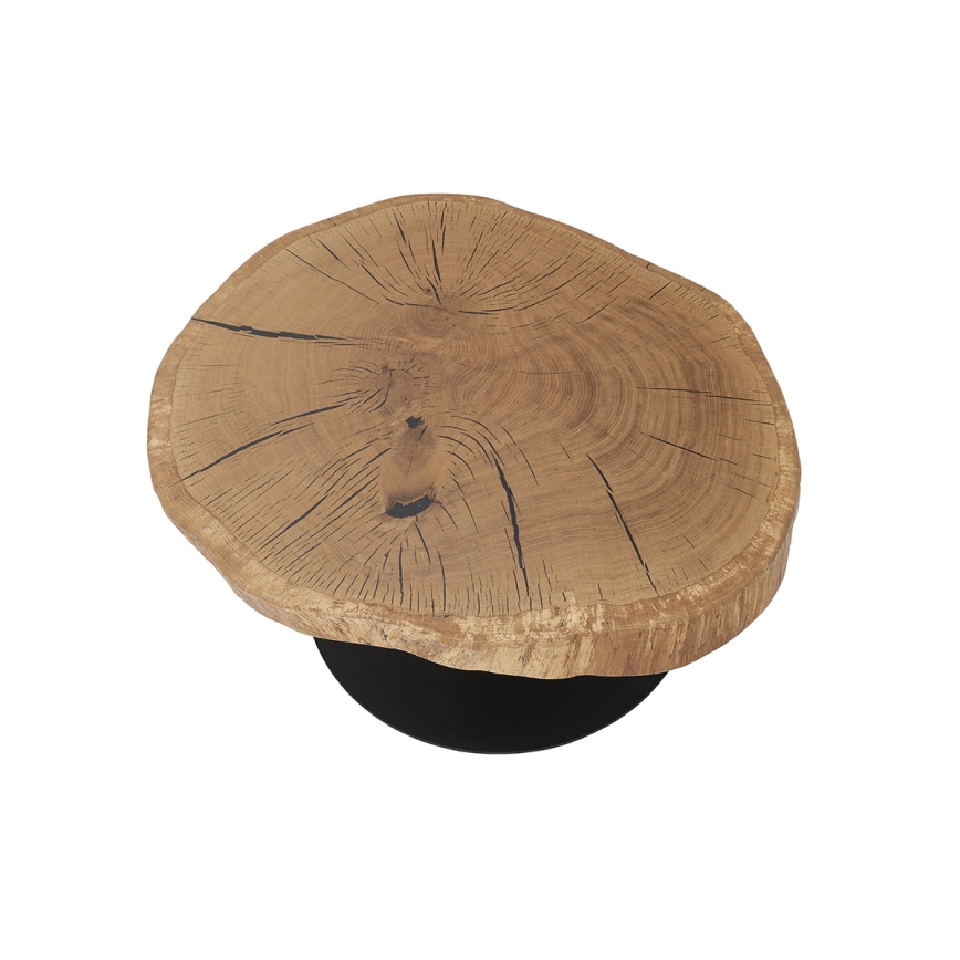 Žurnālgaldiņš ODIN Ø 75 cm, ozols/melns