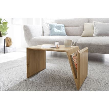Kafijas galdiņš PRISM — vertikāli/horizontāli regulējams, 60x40 cm, ozols