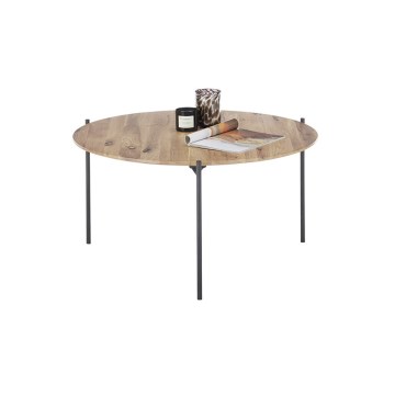 Žurnālgalds AURA Ø 74 cm, ozols/antracīts