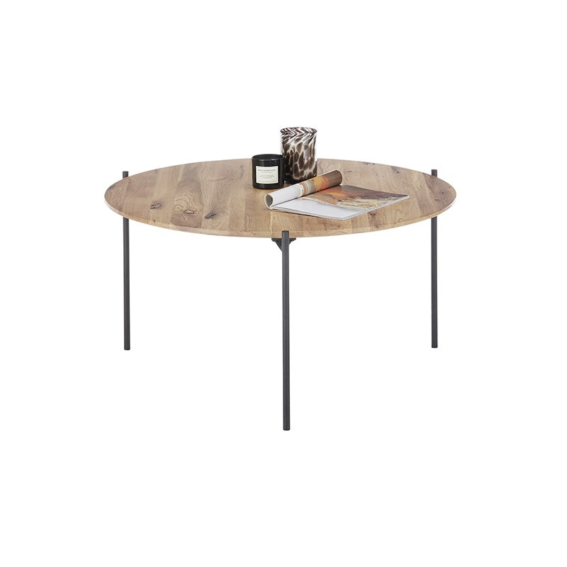 Žurnālgalds AURA Ø 74 cm, ozols/antracīts