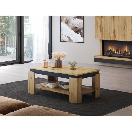 Žurnālgalds LUNO ozols artisan/melns