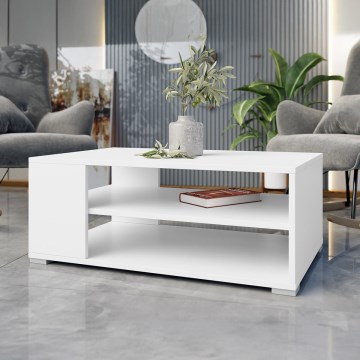 Žurnālu galds GIMREN 40x100 cm balts