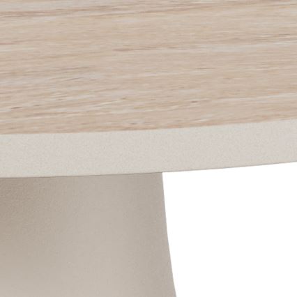 Žurnālu galds SANTORINI Ø 45 cm, bēšs/pelēks/keramika